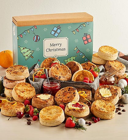 Mix & Match Super-Thick English Muffin Christmas Bakery Gift - Pick 12